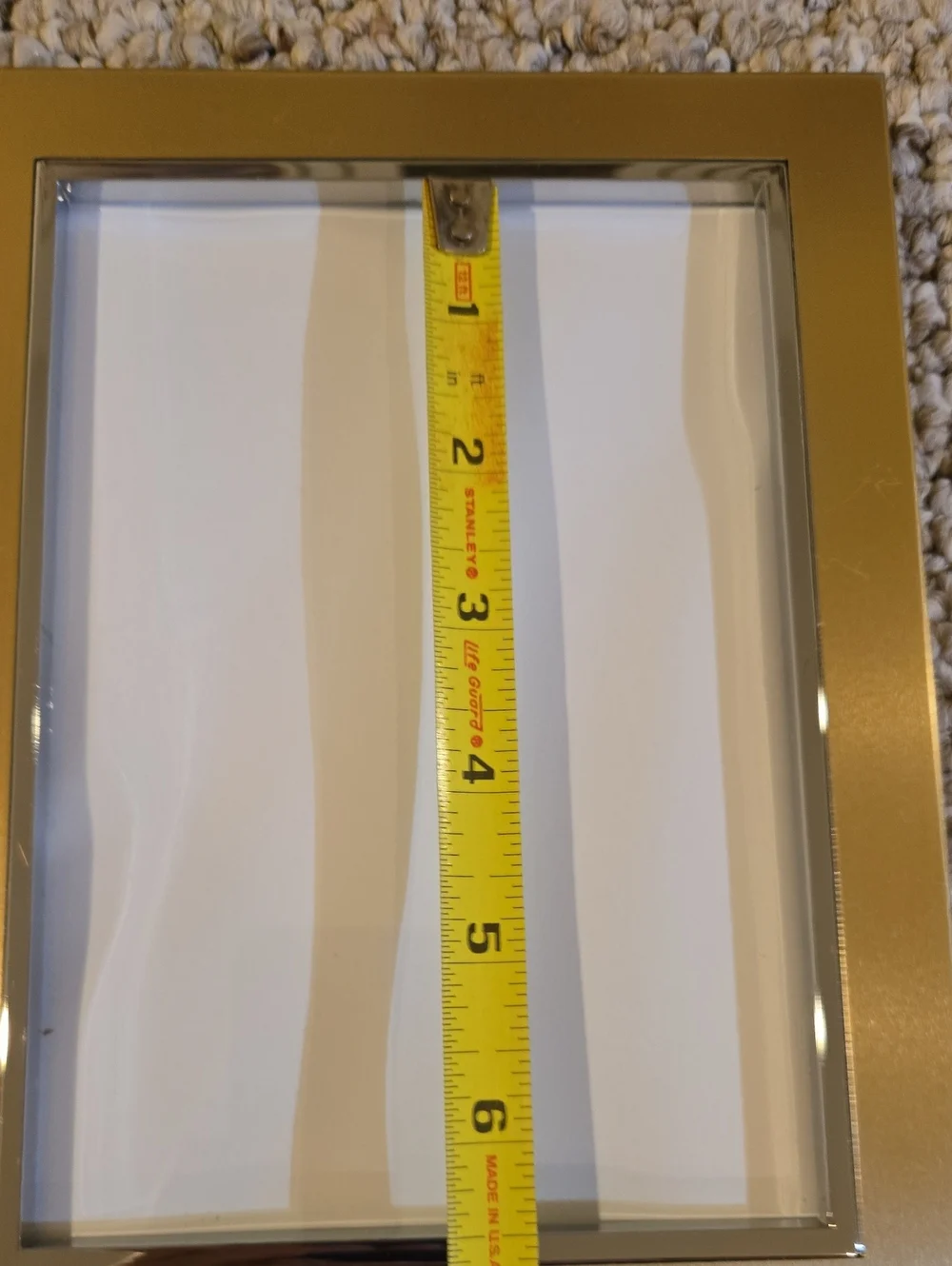 Brushed Brass & Silvertone Frame - 4.5